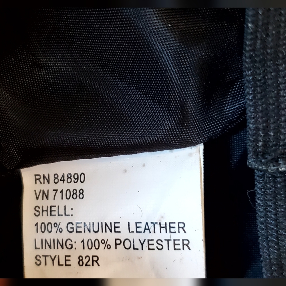 Black Genuine Leather Patchwork Fedora Hat, OS, L… - image 7